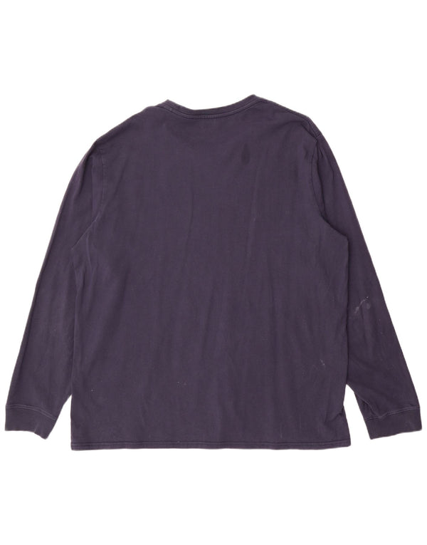 Levi's Maglia da uomo con vestibilità standard, manica lunga, XL, cotone blu navy