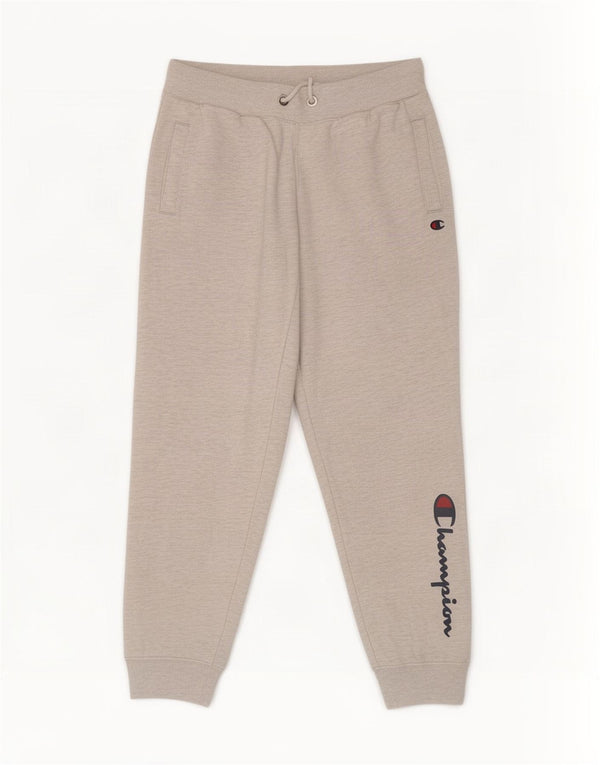 Pantaloni da tuta con grafica da uomo Champion Joggers piccoli in cotone grigio