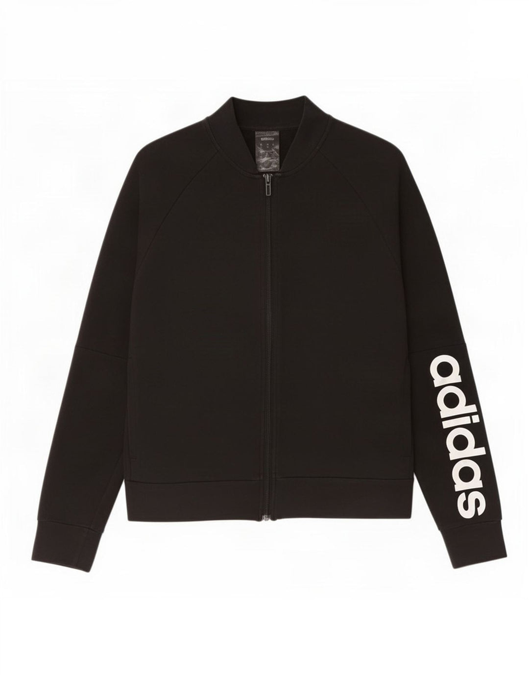 Giacca da ginnastica grafica da donna Adidas UK 14 cotone medio nero