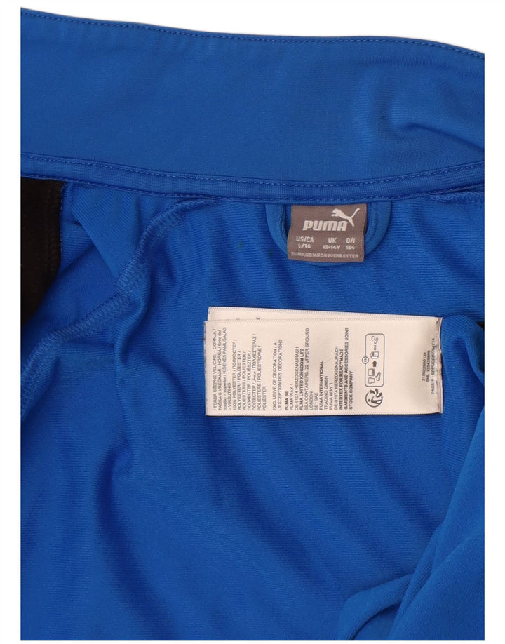 Giacca da tuta grafica da ragazzo Puma 13-14 anni Blu Colourblock
