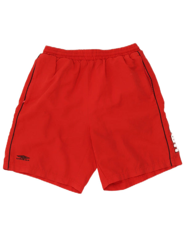 Pantaloncini sportivi grafici da uomo Umbro piccoli in poliestere rosso