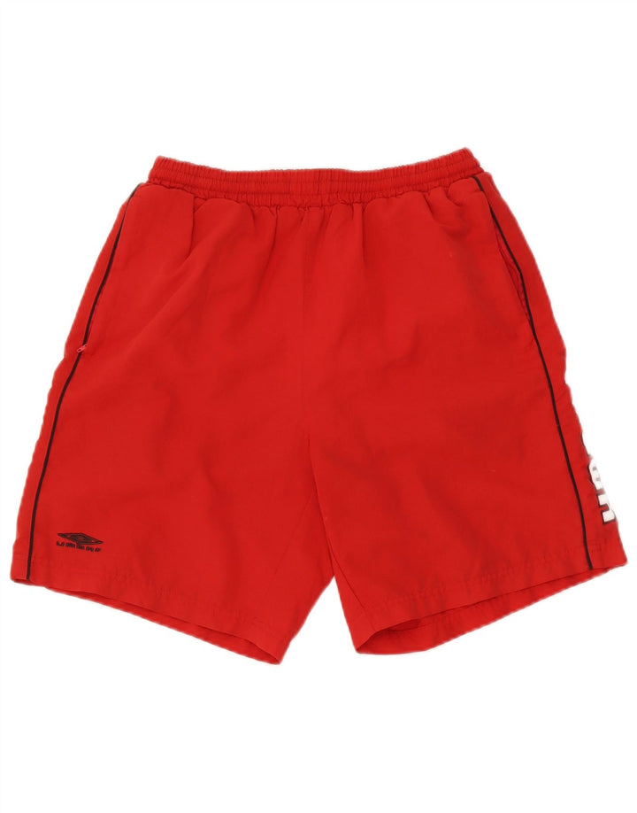 Pantaloncini sportivi grafici da uomo Umbro piccoli in poliestere rosso
