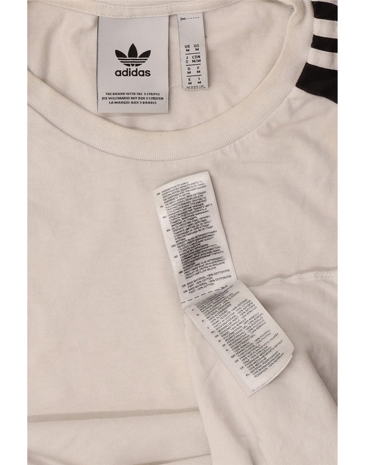 T-shirt da uomo Adidas Top in cotone color block bianco medio