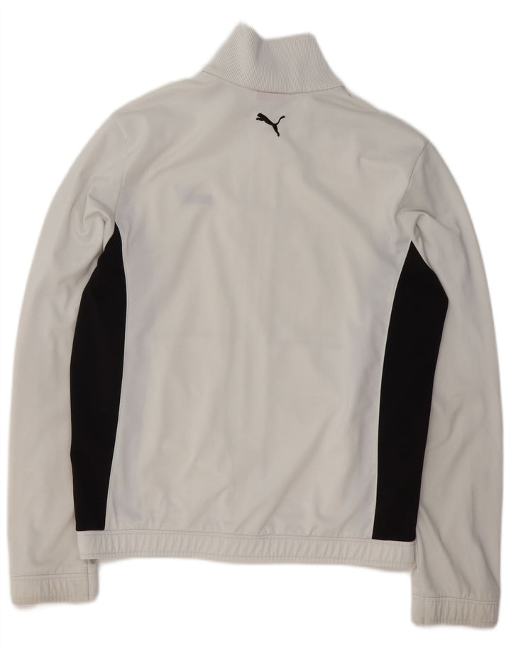 Giacca da tuta da uomo Puma in poliestere color block bianco medio