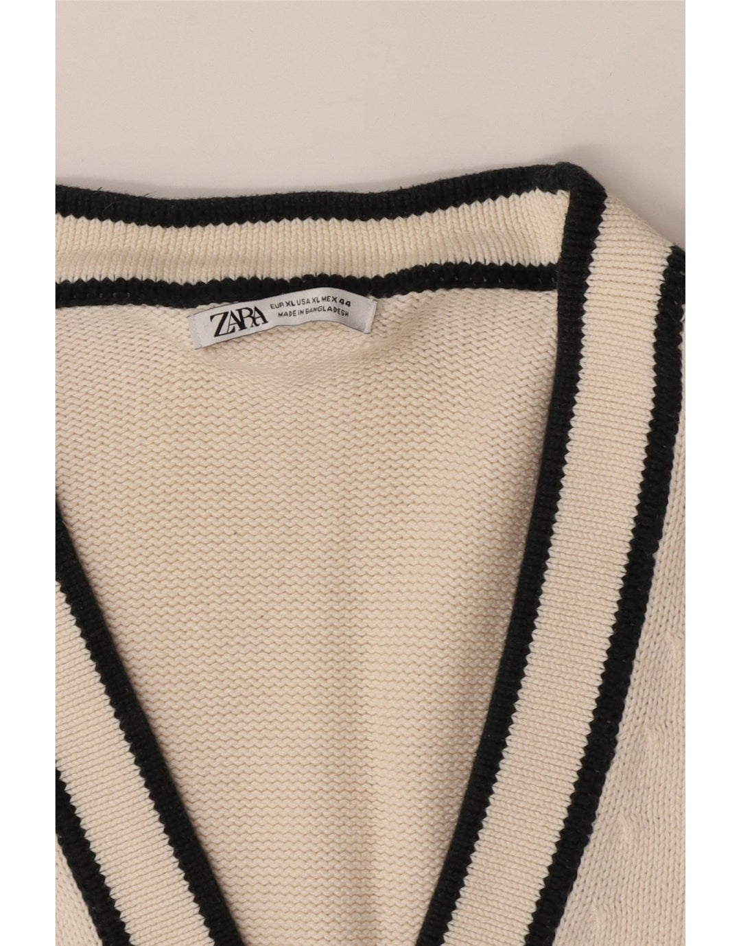 Maglione cardigan grafico da uomo Zara XL bianco