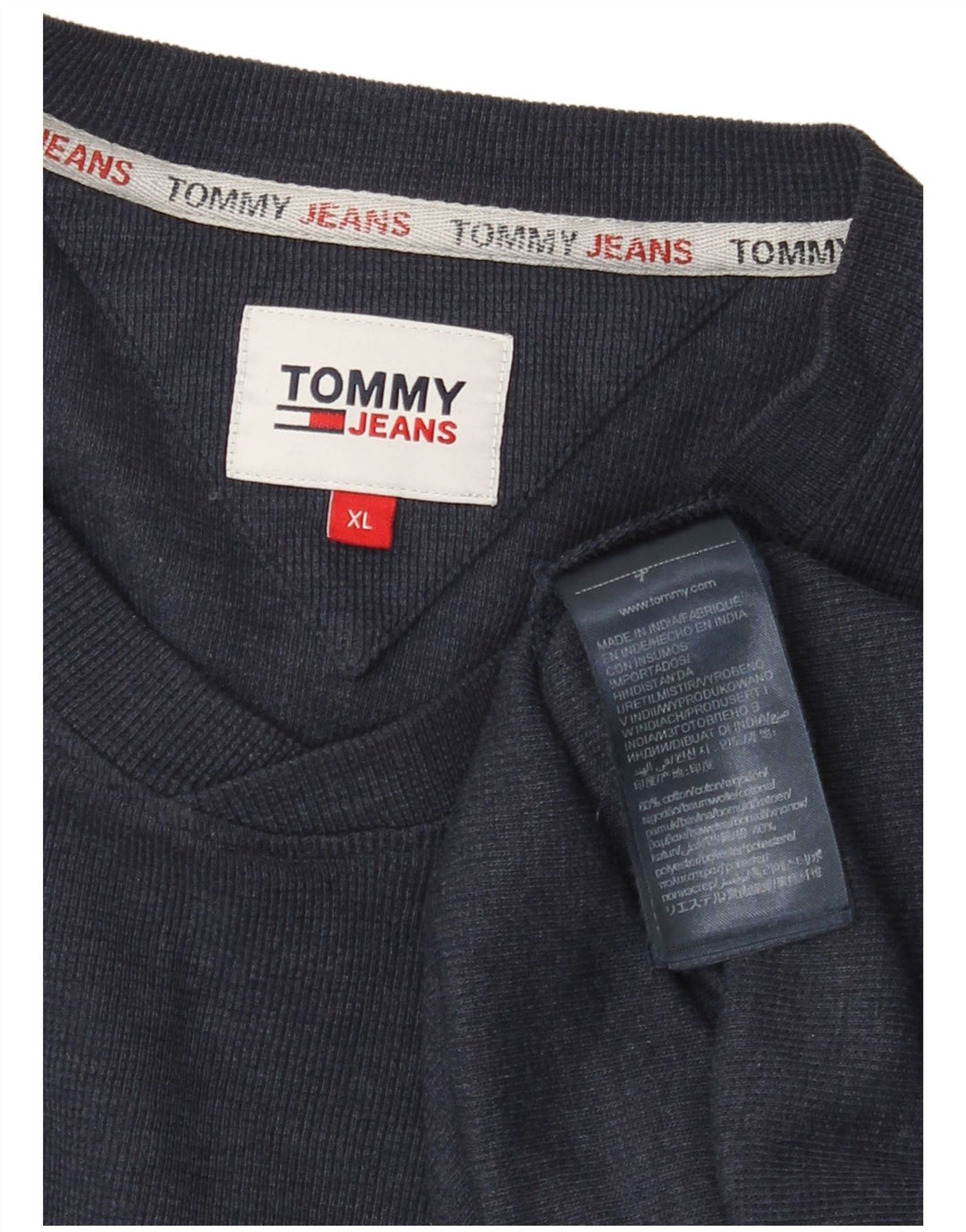 Tommy Hilfiger Uomo Top Manica Lunga XL Blu Navy Cotone