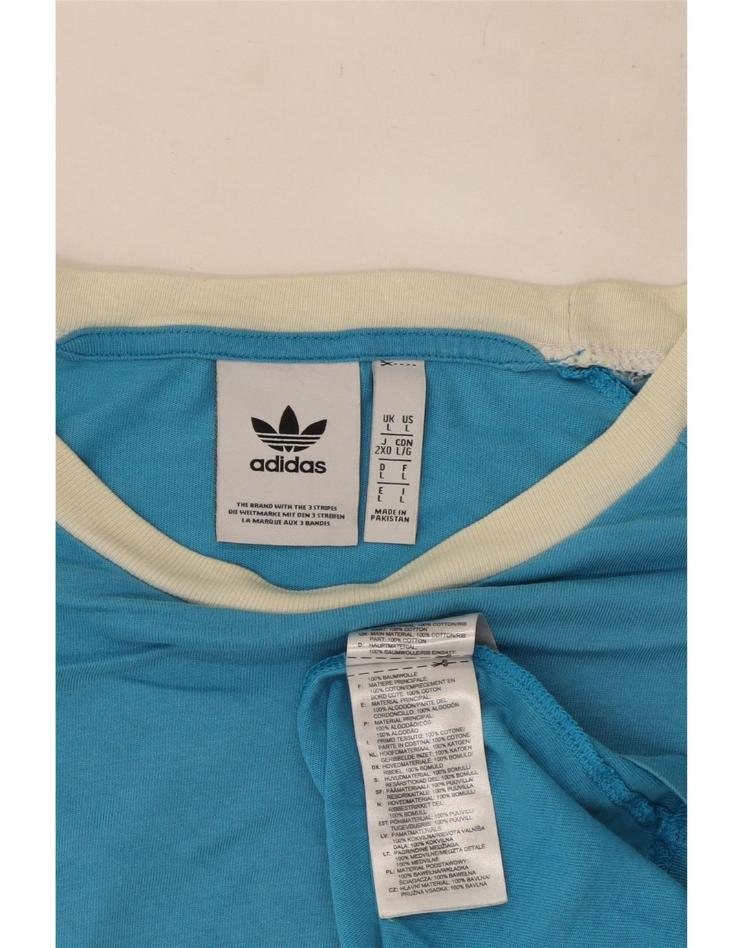Maglietta Adidas da uomo Top Large in cotone blu