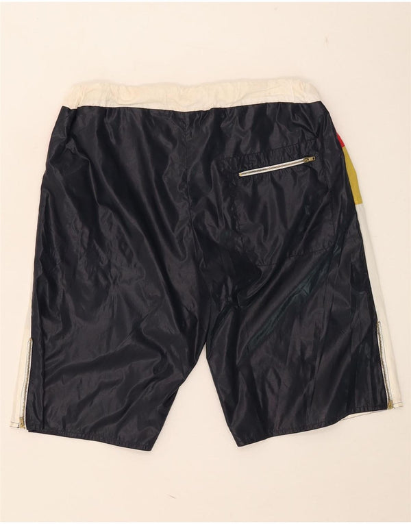 Pantaloncini da bagno vintage da uomo IT 52 Large in nylon color block multicolore