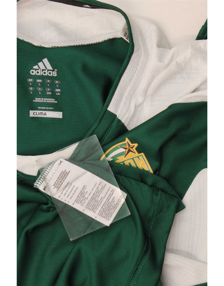 T-shirt Adidas Mason da uomo, grande, in poliestere color block verde