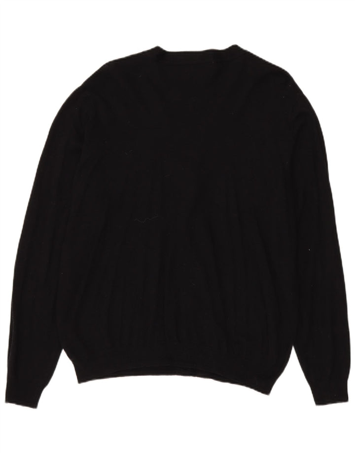 Maglione cardigan vestibilità regolare da uomo Marks & Spencer grande cotone nero