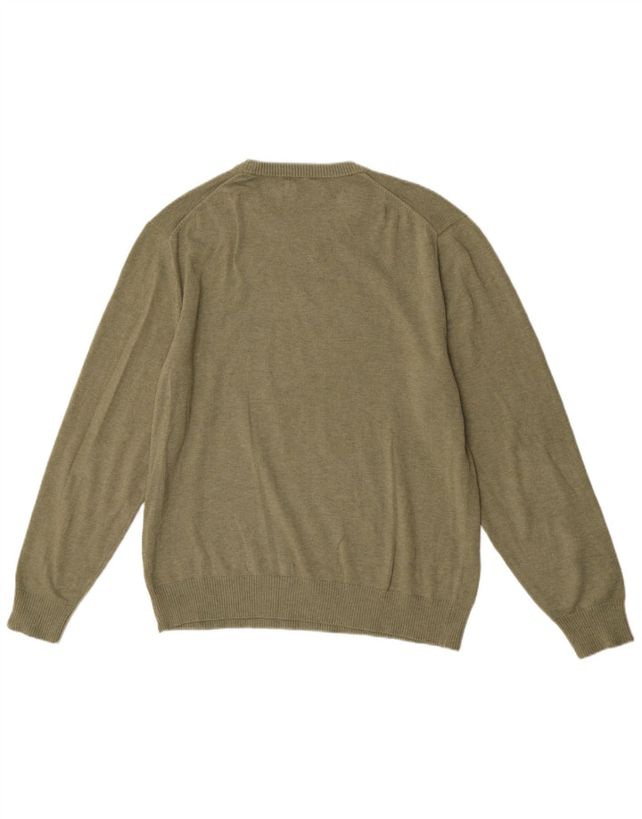 Polo Assn. Maglione da uomo girocollo in poliestere verde medio