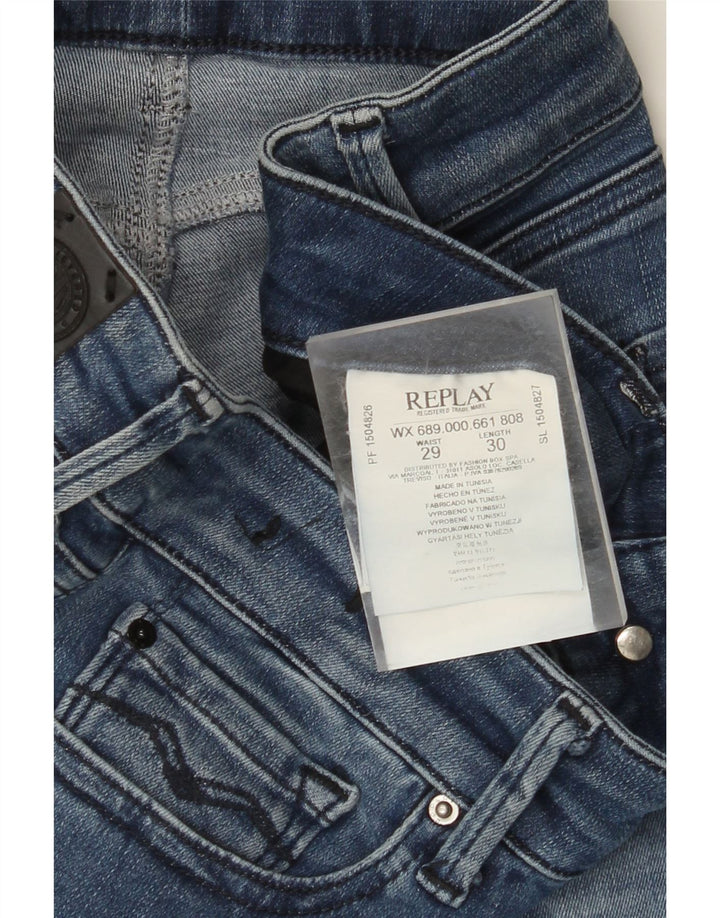 REPLAY Jeans Luz Slim da donna W29 L27 in cotone blu