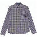 Camicia da uomo G-Star in cotone a quadretti blu medio