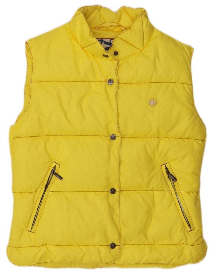 Gilet imbottito da donna Murphy & Nye UK 10 piccolo nylon giallo