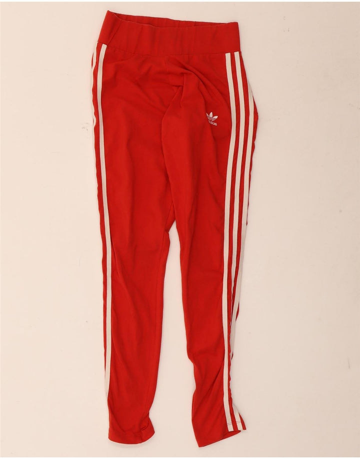 Leggings Adidas da donna UK 10 Small rosso elastan