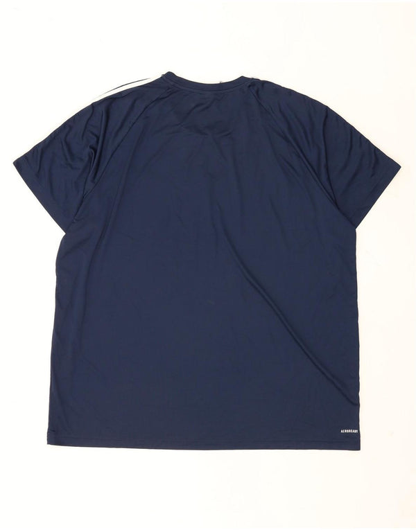 T-shirt Adidas Aeroready da uomo Top 2XL poliestere blu navy