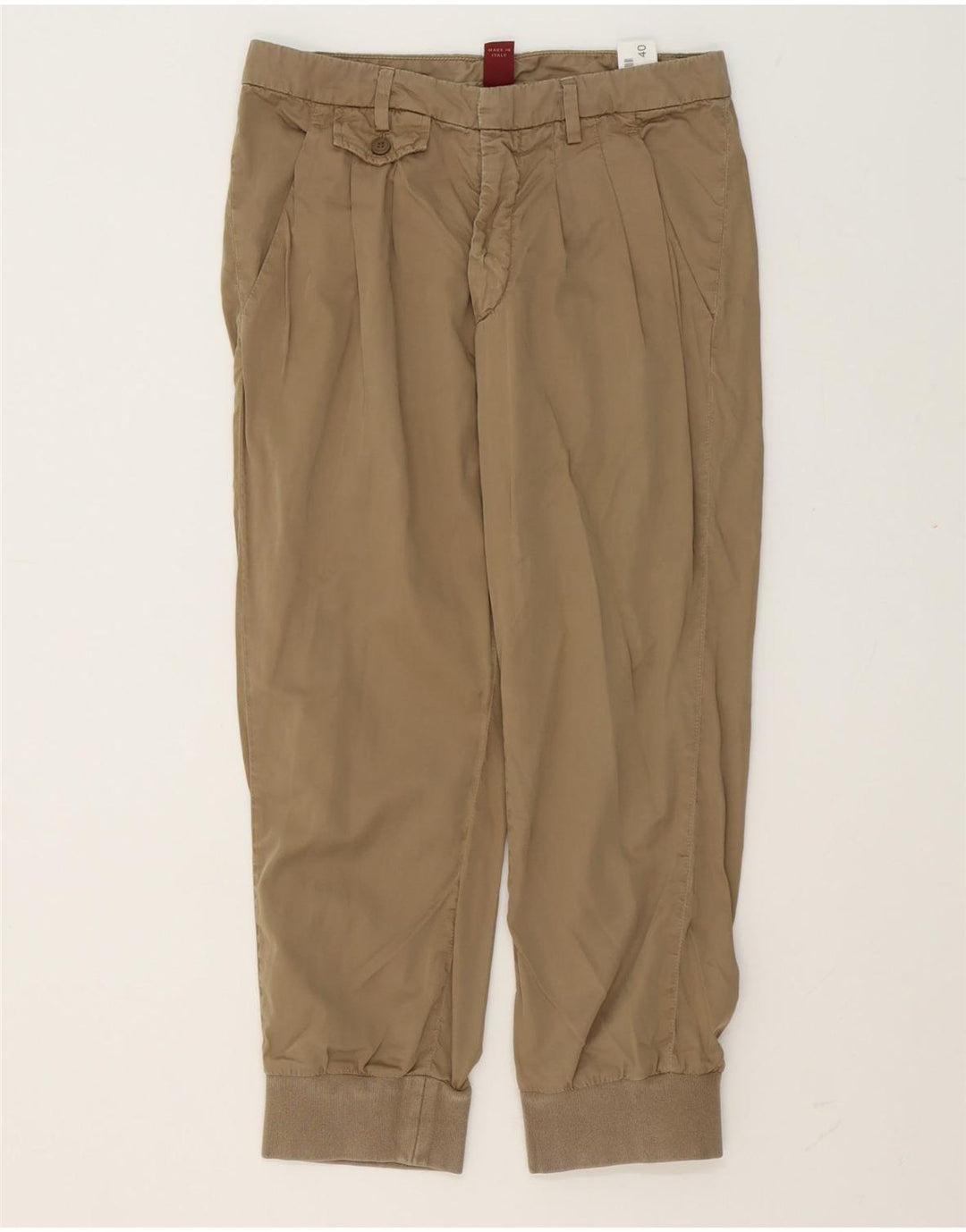 Dondup Pantaloni Corti da Donna con Pegged Joggers EU 40 Medio W30 L24 Marrone