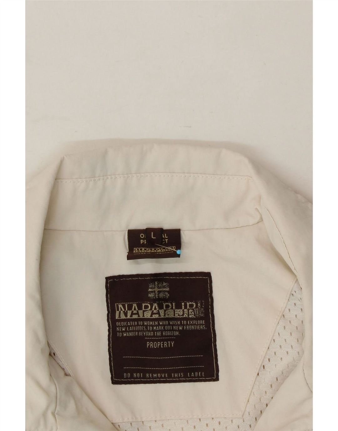 NAPAPIJRI Womens Rain Jacket UK 16 Large Off White Polyamide Vintage Napapijri and Second-Hand Napapijri from Messina Hembry 