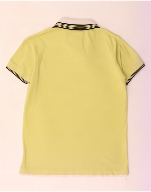 Zara Mens Rugby Polo Shirt Medium Yellow Striped