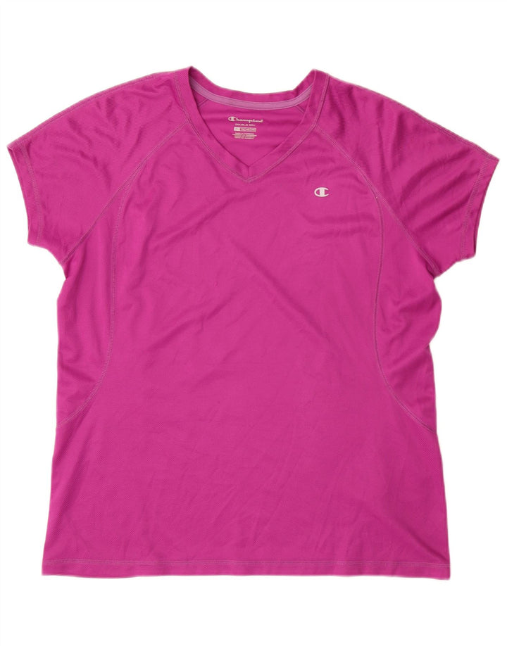 T-shirt da donna Champion Top UK 18 XL poliestere rosa