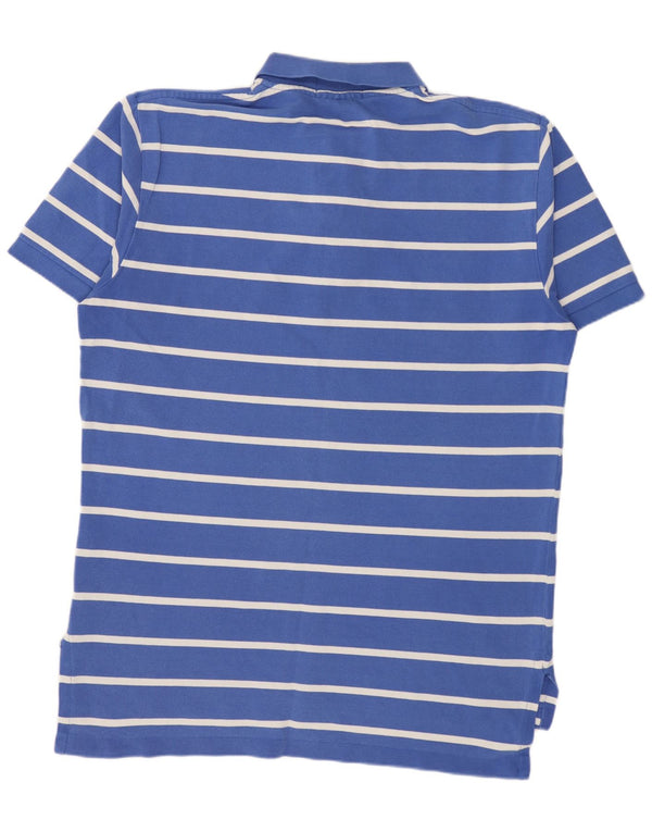 Polo Ralph Lauren Mens Polo Shirt Large Blue Striped Cotton