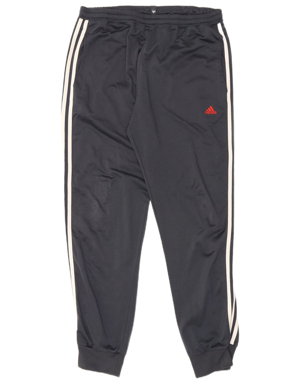 Adidas Pantaloni da tuta da uomo Joggers UK 42/44 Large Blu Navy Poliestere