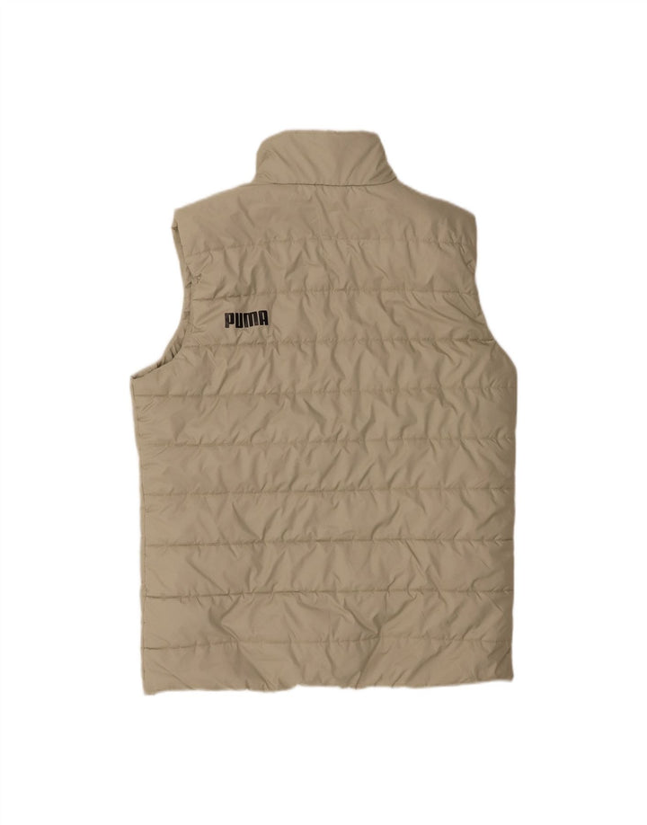 PUMA Mens Padded Gilet UK 38 Medium Beige Polyester