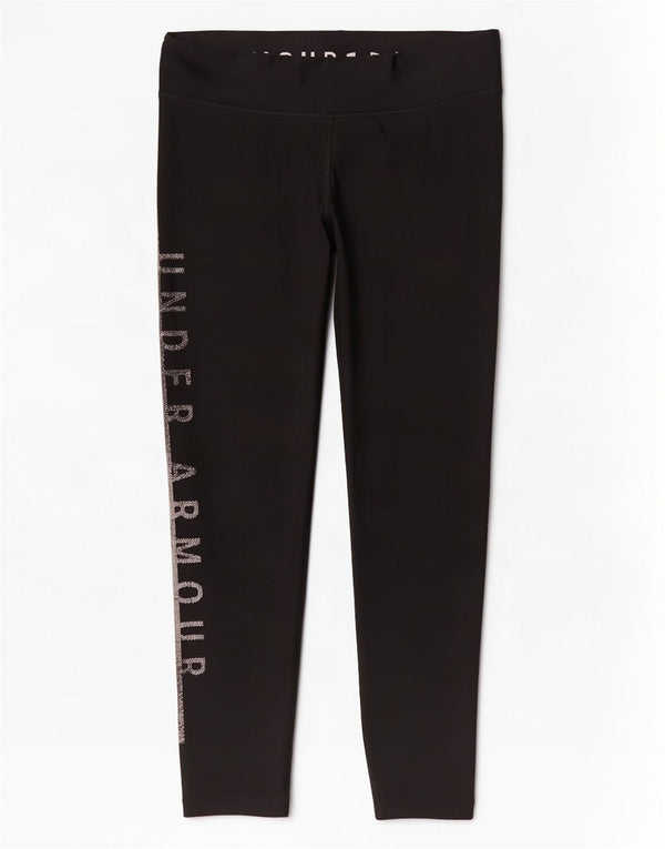 Under Armour Womens Heat Gear Graphic Leggings UK 14 Medium Black