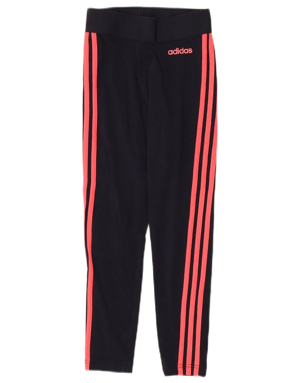 Leggings Adidas Donna UK 4/6 XS Blu Navy Cotone