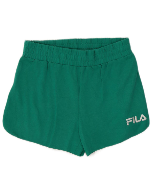 Pantaloncini sportivi da donna Fila UK 12 cotone verde medio