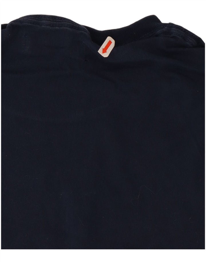 T-shirt da uomo Adidas Top in cotone a righe blu navy medio
