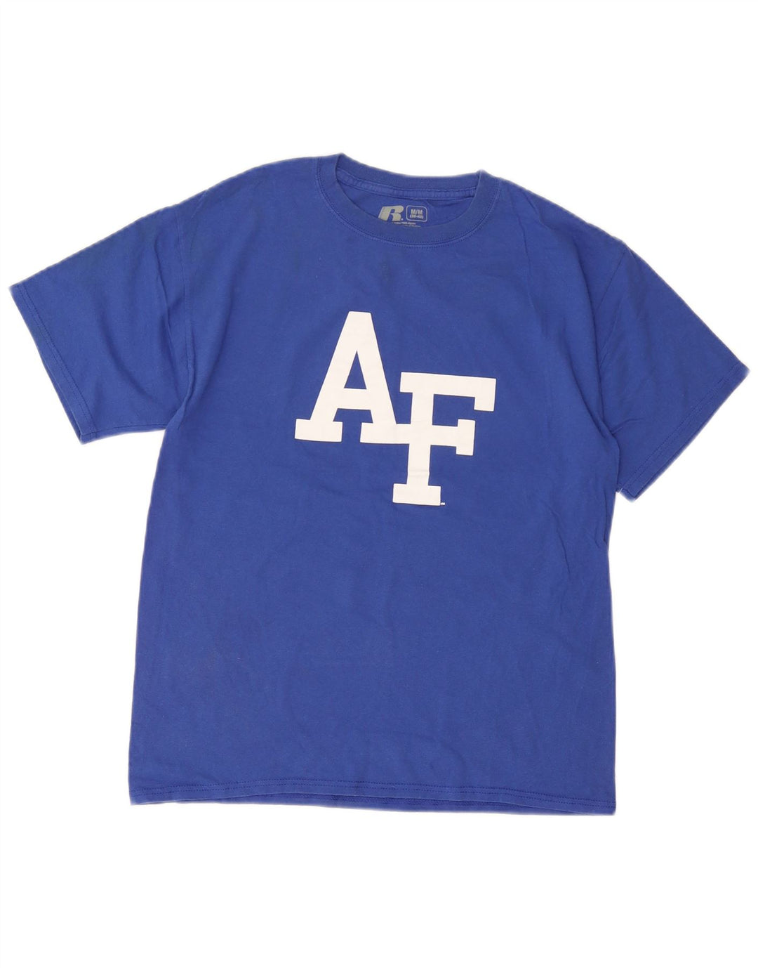 T-shirt grafica da uomo Russell Athletic Top in cotone blu medio