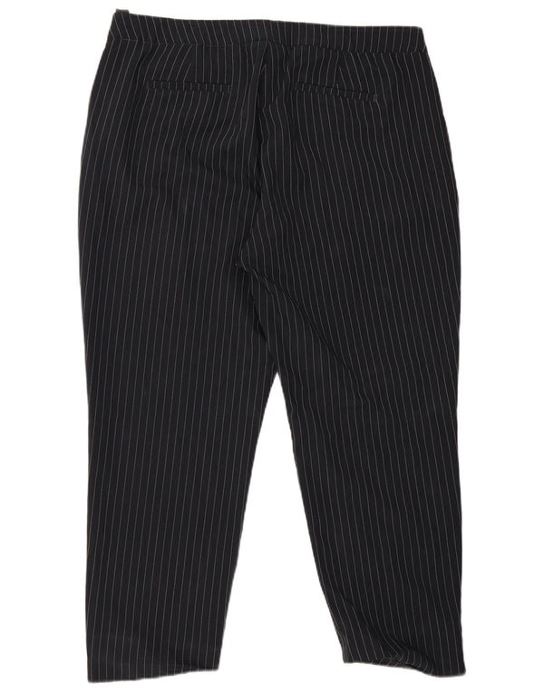 Pantaloni chino da donna Marks & Spencer UK 20 2XL W38 L27 Blu navy a righe