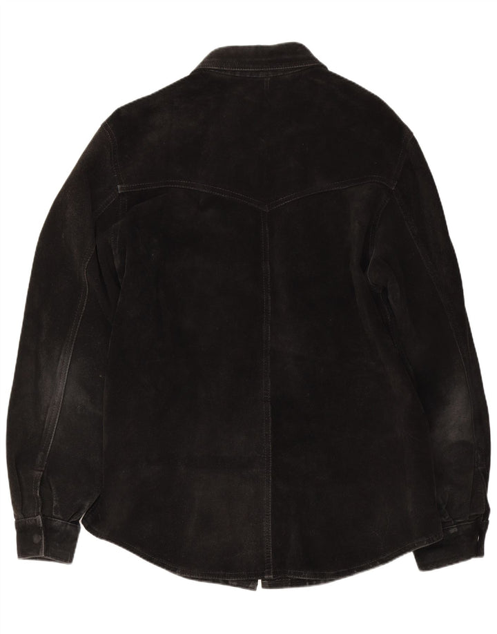 Camicia da uomo in pelle scamosciata Flying Wear XL in pelle nera