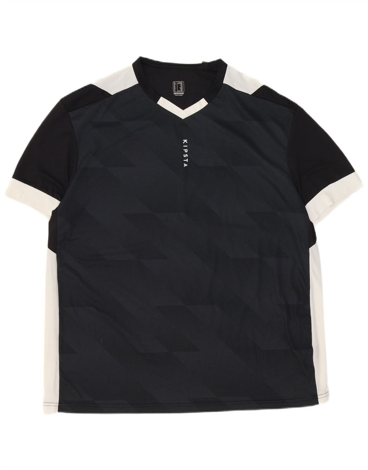 T-shirt grafica da uomo Decathlon Top 2XL Black Colourblock