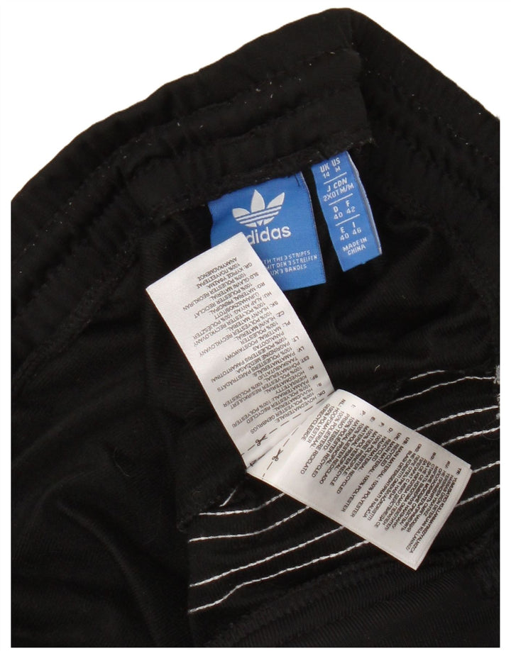 Pantaloni da tuta da donna Adidas UK 14 Medium Nero Colourblock Poliestere