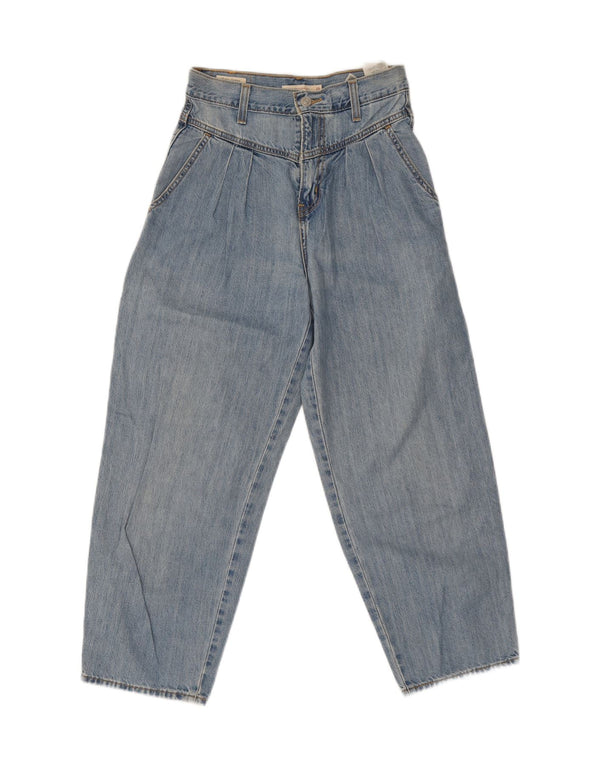 Levi's Jeans larghi a vita alta da donna con gamba a palloncino W25 L25 cotone blu