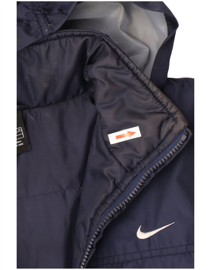 Giacca a vento con cappuccio grafico Nike da ragazzo 12-13 anni grande blu navy
