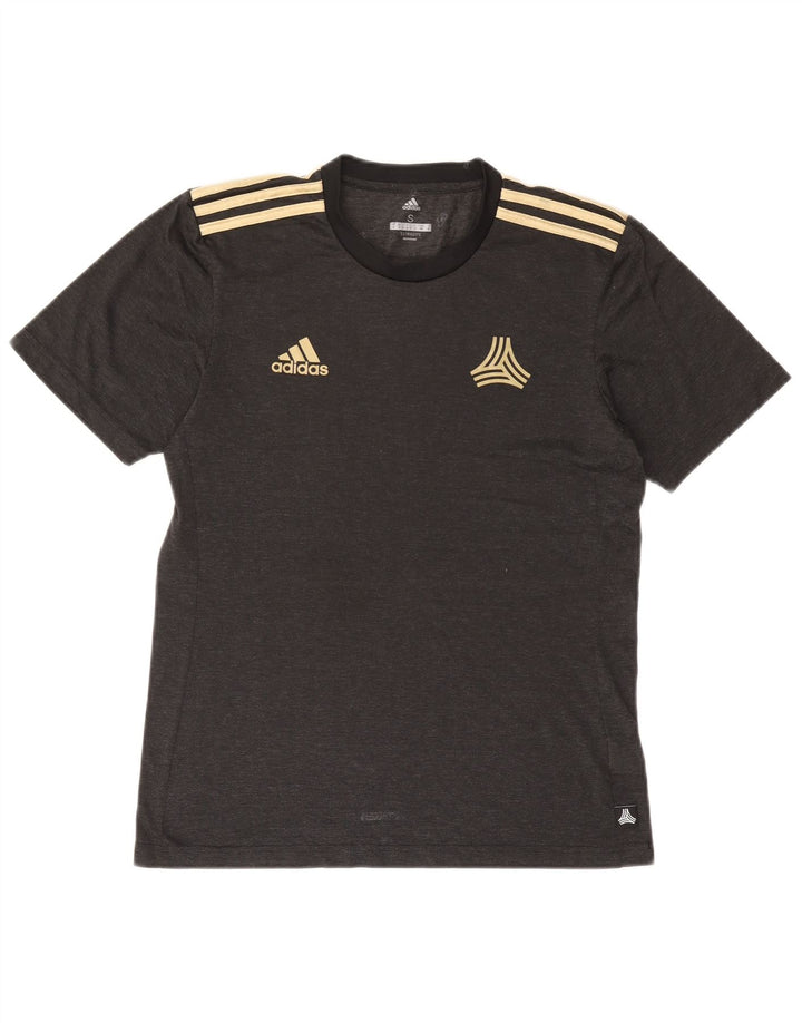 T-shirt ADIDAS da uomo Climalite Top piccola in poliestere grigio