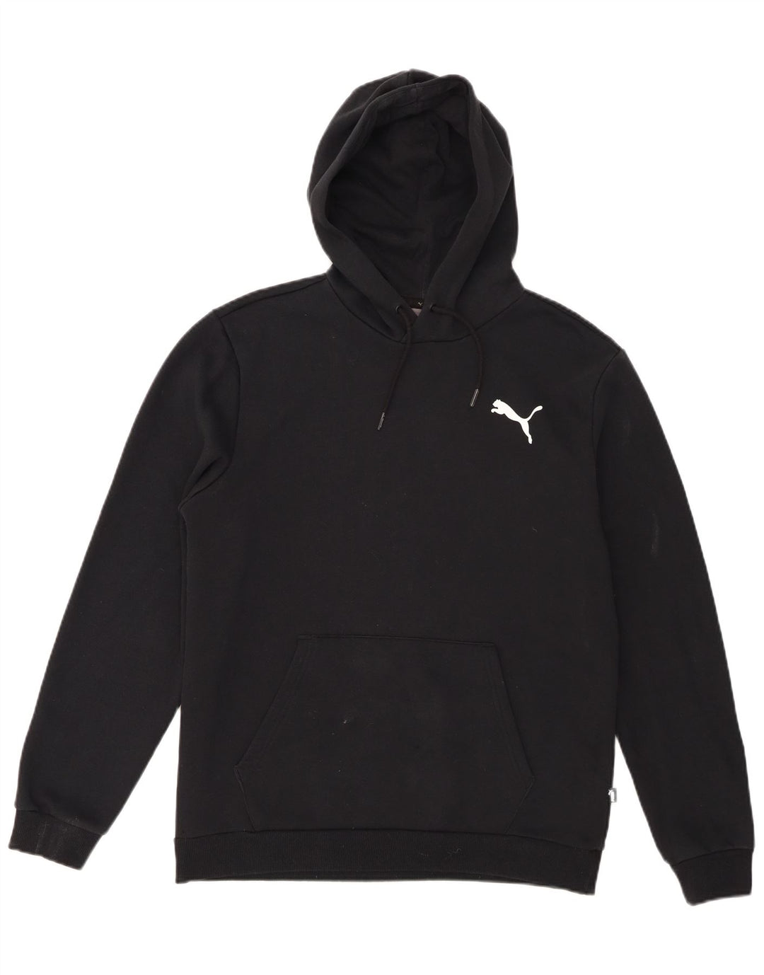 Felpa con cappuccio da uomo Puma media cotone nero
