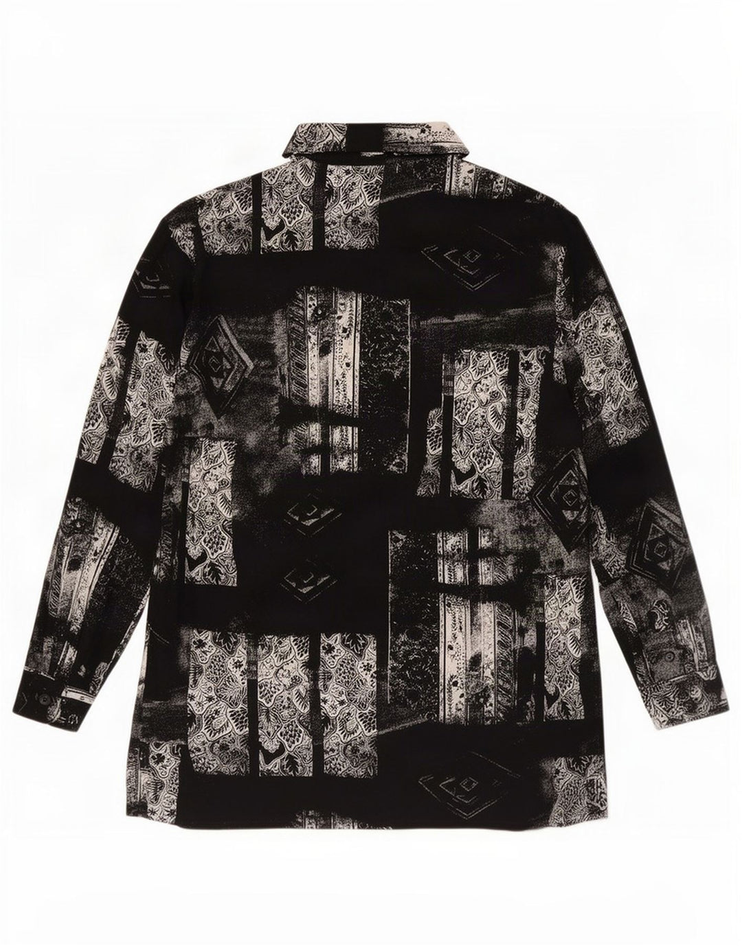 Camicia lunga da donna Bianca EU 42 Patchwork nero grande