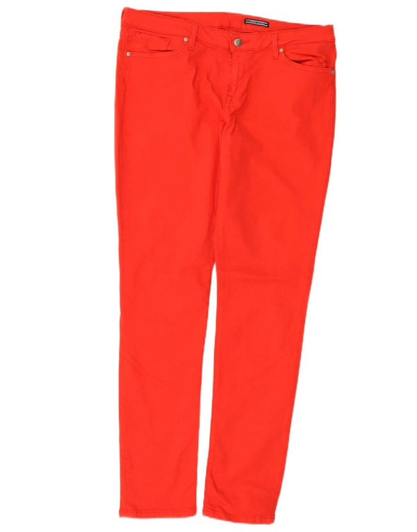 TOMMY HILFIGER Pantaloni casual skinny da donna W32 L32 cotone rosso