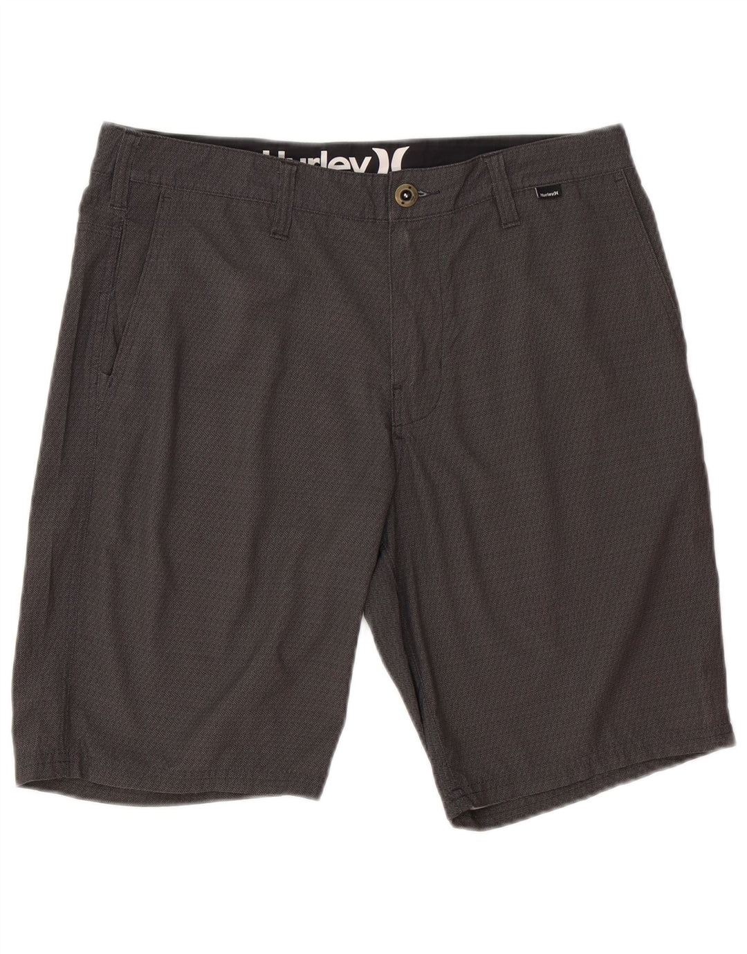 Pantaloncini chino da uomo Hurley W33 poliestere geometrico grigio medio