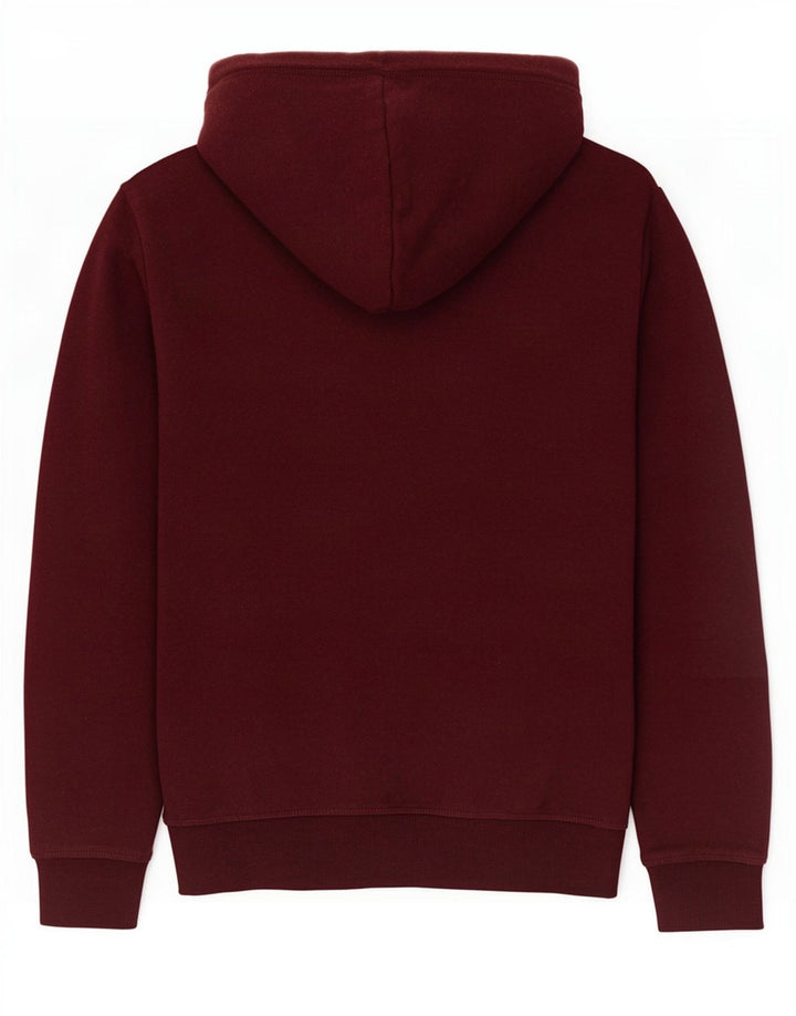 Maglione con cappuccio e zip da uomo Superdry in cotone marrone medio