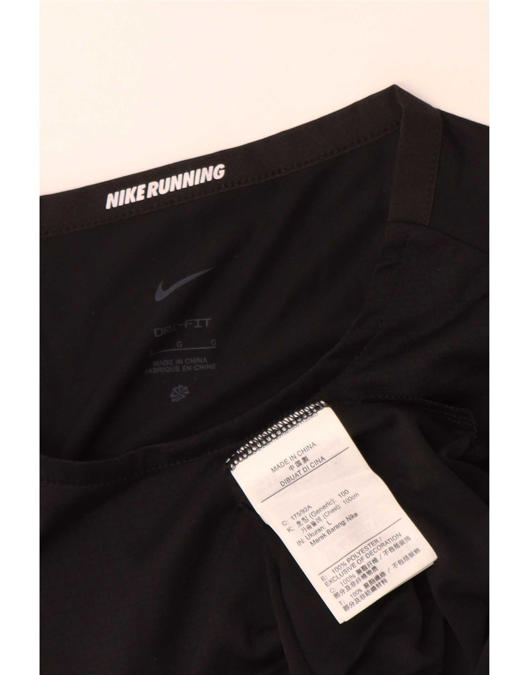 T-shirt Nike Dri Fit da uomo, grande, in poliestere nero