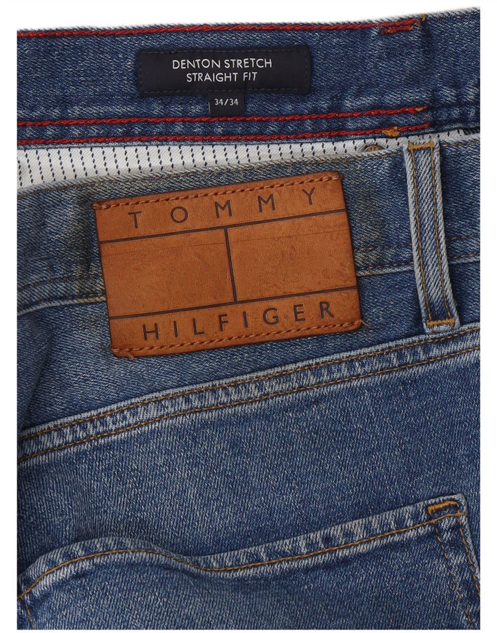 TOMMY HILFIGER Jeans dritti da uomo Denton W34 L34 cotone blu