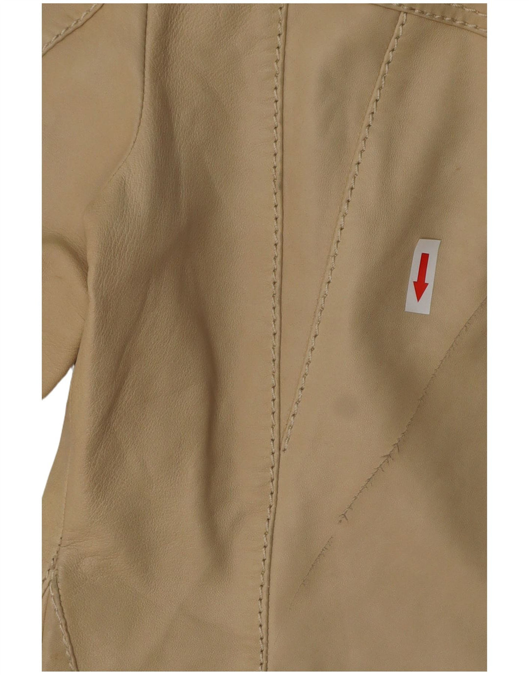 Giubbotto Donna in Pelle Crop TRUSSARDI JEANS IT 44 Pelle Beige Medio