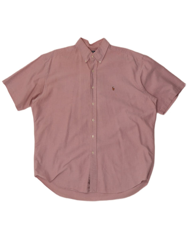 Polo Ralph Lauren Camicia da uomo Blake a maniche corte ampia vestibilità larga in cotone rosa