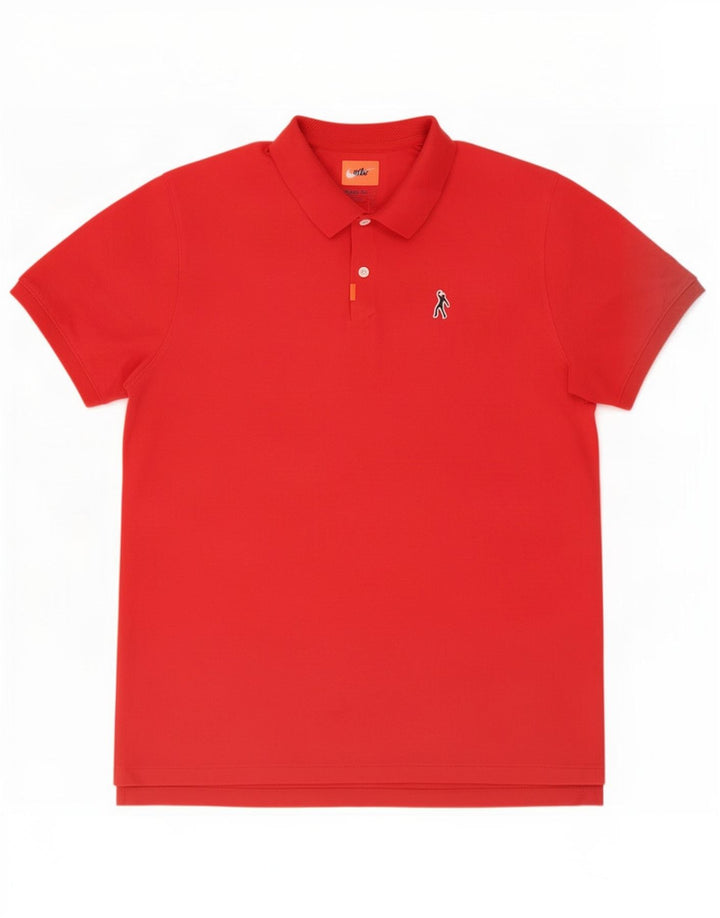 Polo Nike Dri Fit da uomo grande in cotone rosso
