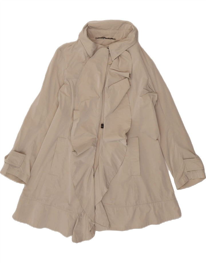 TRUSSARDI Womens Overcoat IT 48 XL Beige Polyester Classic Vintage Trussardi and Second-Hand Trussardi from Messina Hembry 